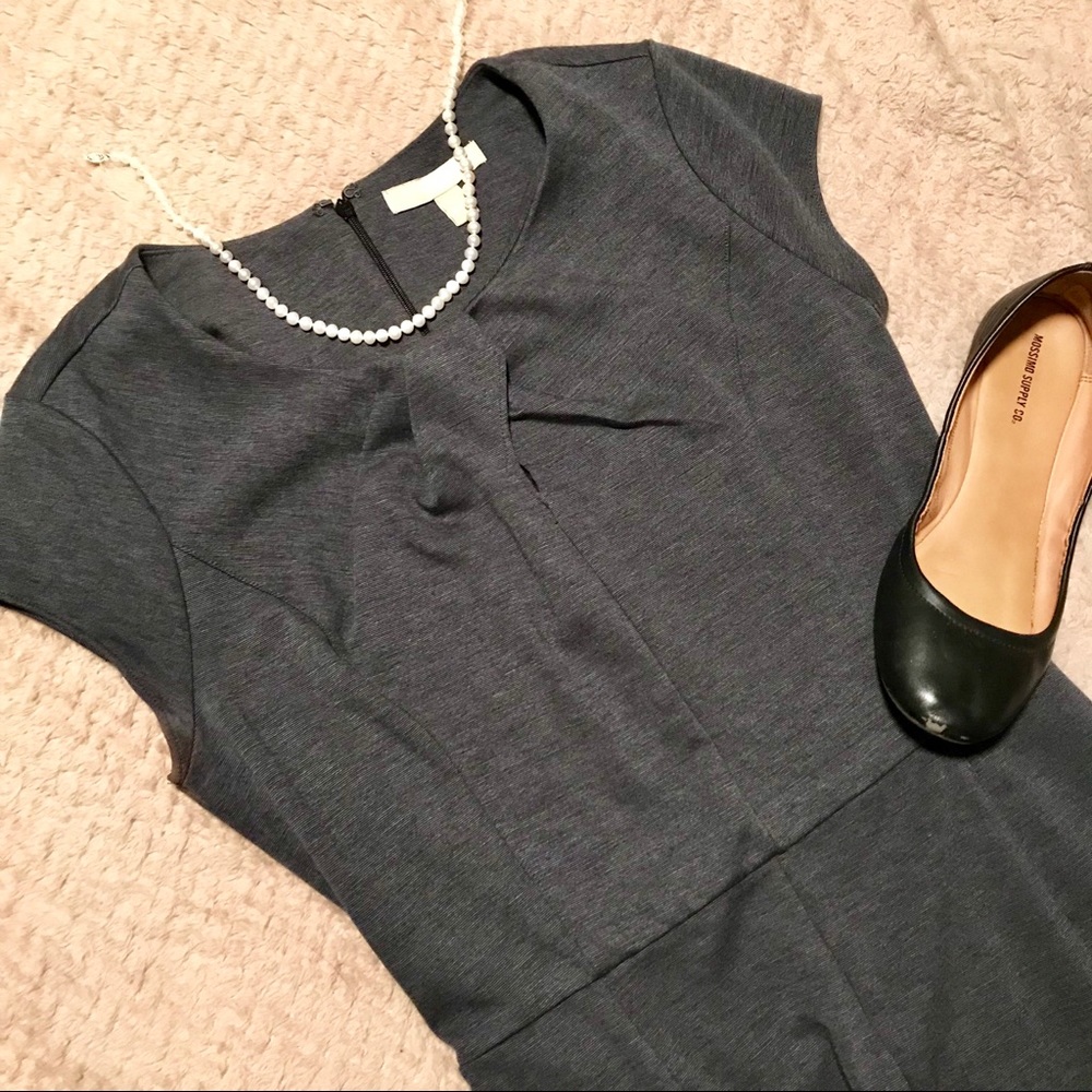 Gray pencil skirt dress from Banana Republic
